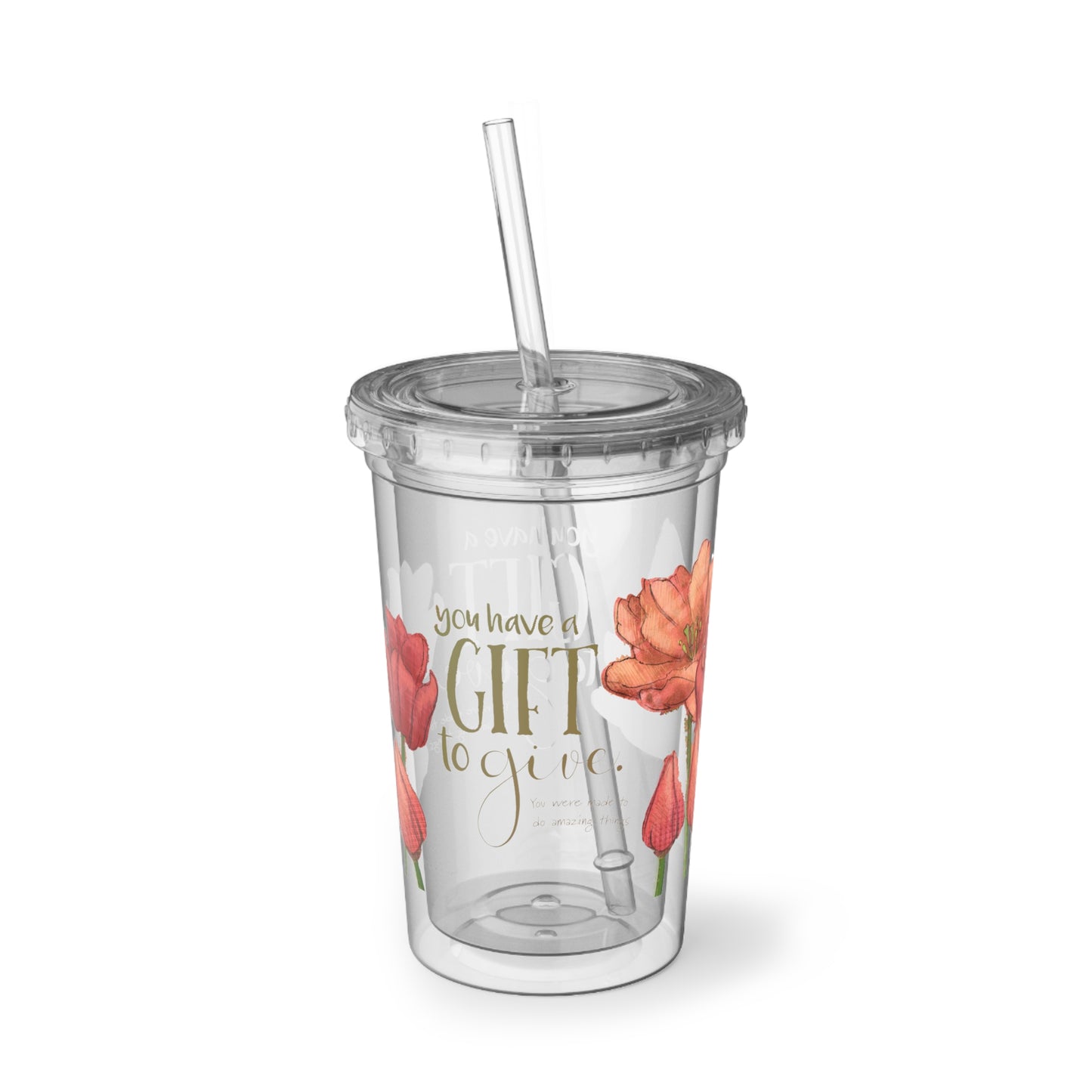 Gift to Give Clear Acrylic Cup