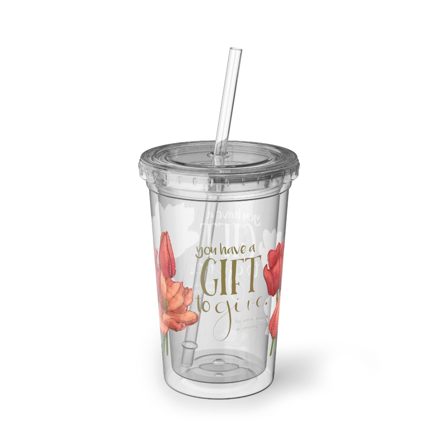 Gift to Give Clear Acrylic Cup