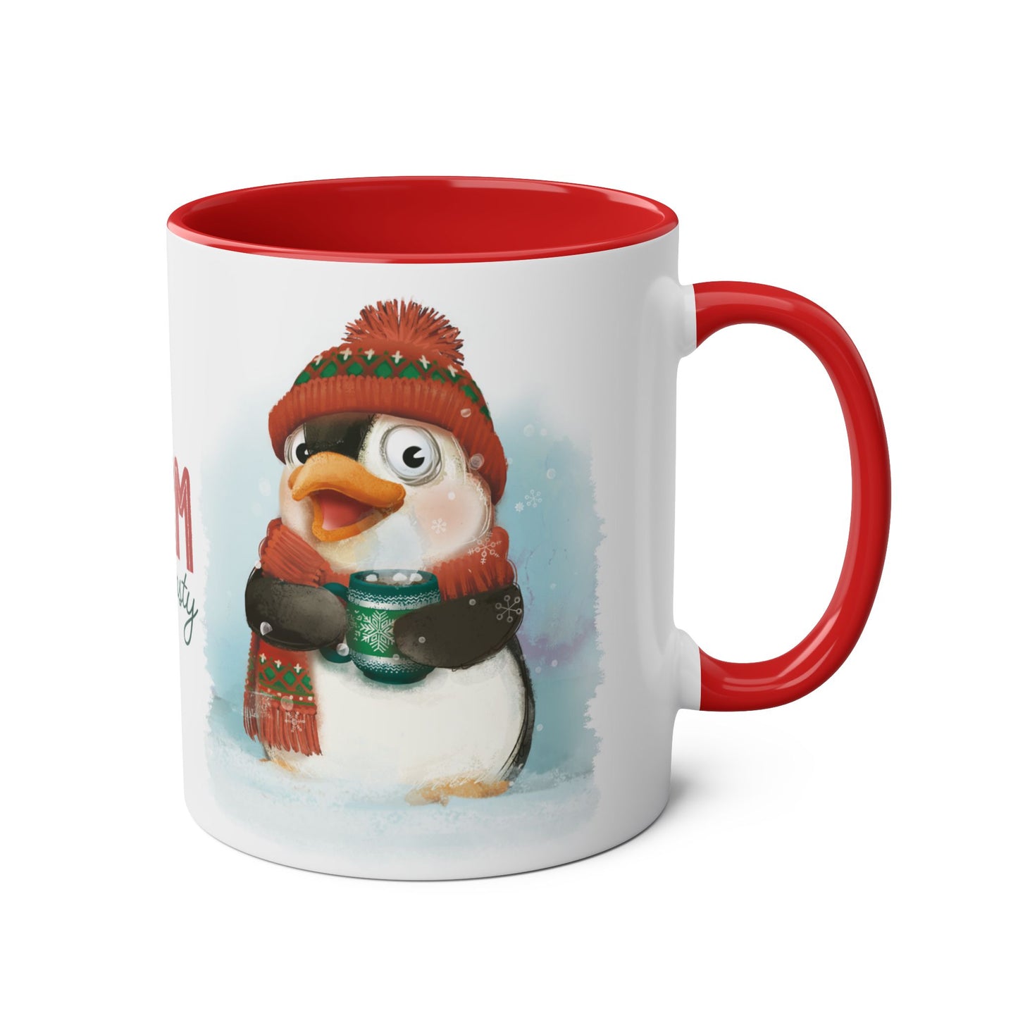 Penguin Two-Tone Coffee Mugs, 11oz