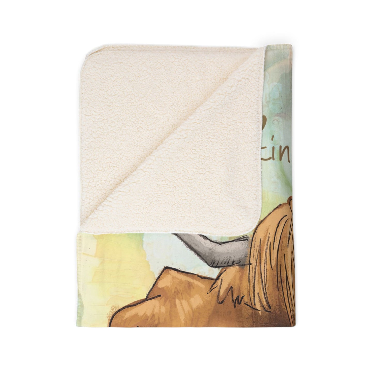 Highland Cow Fleece Sherpa Blanket