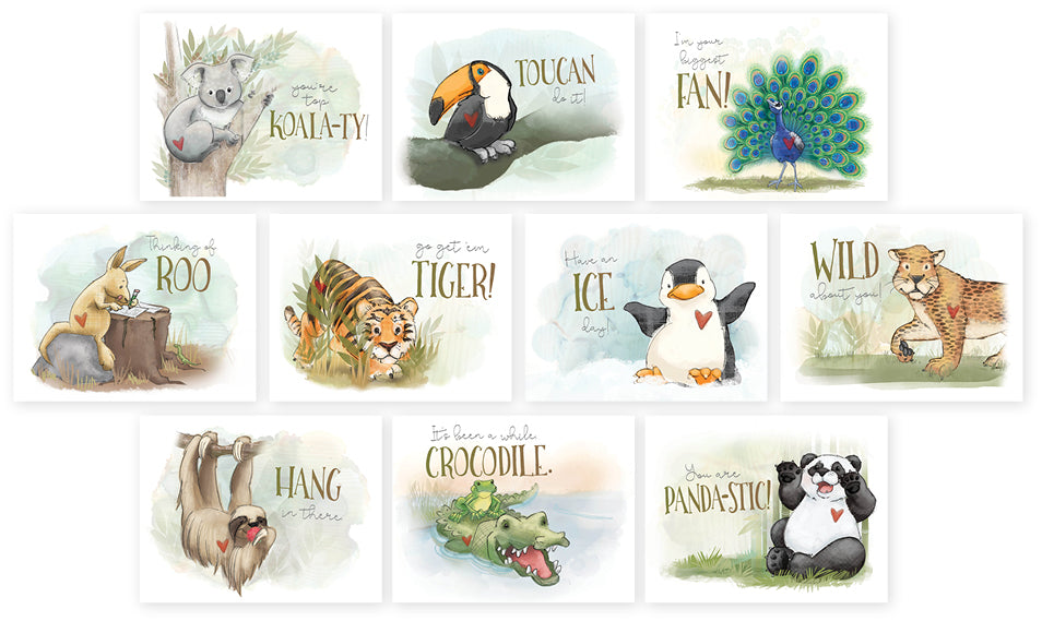 Exotic Critter Cards 10pk Blank