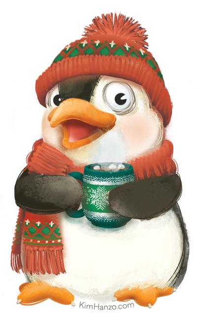 Christmas Penguin Sticker